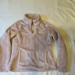 Columbia Light Pink Half Zip Plush Fleece pullover women's